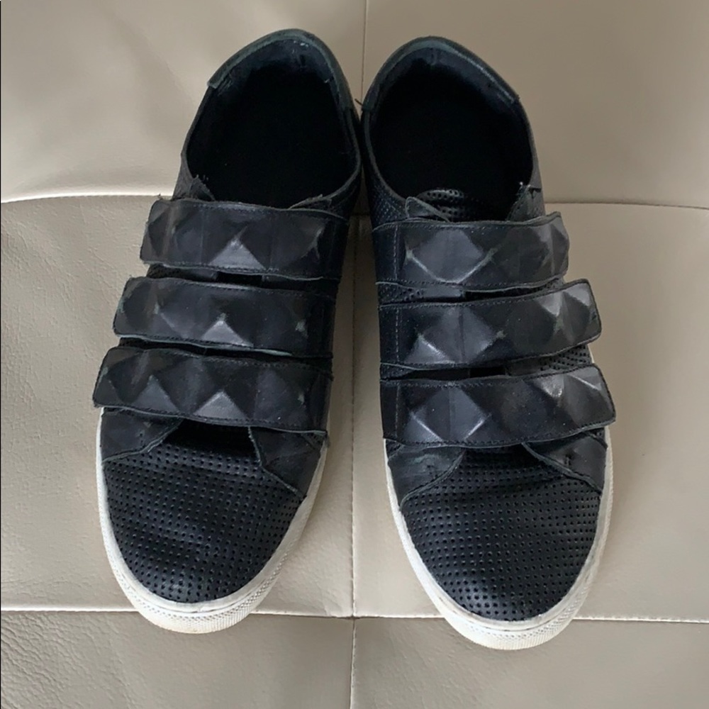 Rebecca Minkoff leather slip on sneakers